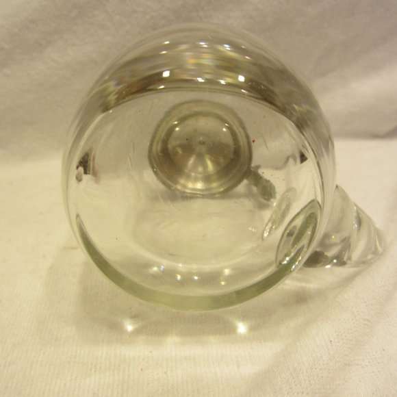 VTG TANKARD, ETCHED GLASS W/PEWTER TOP, GRAPE DESIGN, - Picture 8 of 8